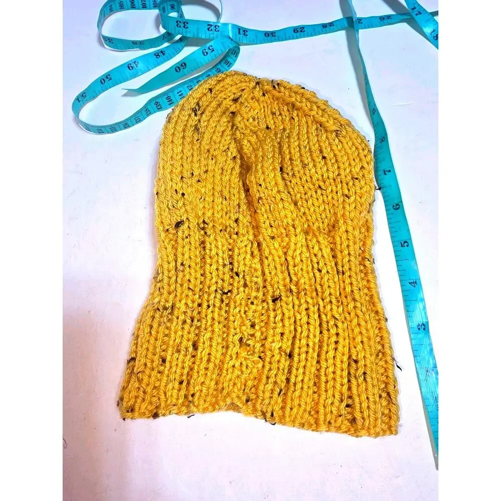 Handmade Crochet Toddler 1-2T Beanie Hats Golden Rod/ Mustard Speckled Yarn